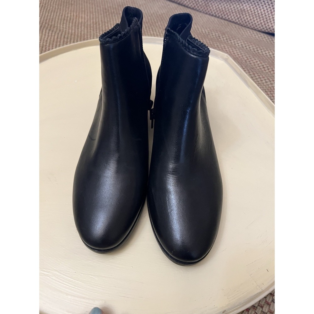 JACK ROGERS WOMEN BAILEE BLACK LEATHER FABRIC Ankle Bootie Sz 6.5 M Dressy Clasy